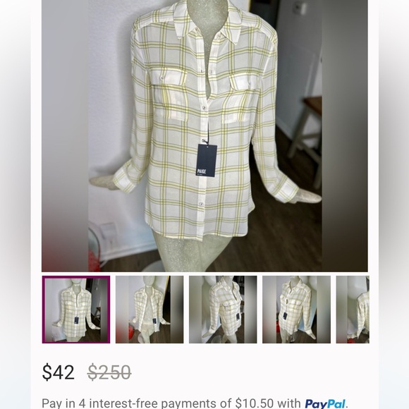 Paige Plaid blouse - Picture 1 of 4